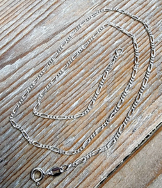 Zilver collier Gourmet : 2,0mm 60 cm lengte