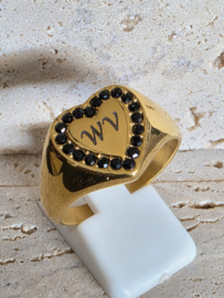 Noir heart rosé gold