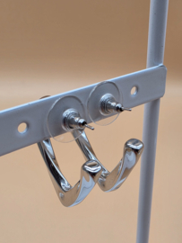 Biba Lief en Joliet, oorbellen, stainless steel, zilver