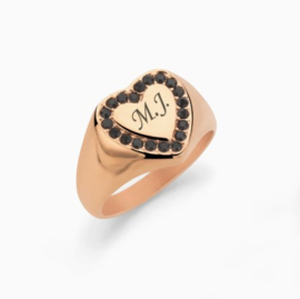 Noir heart rosé gold