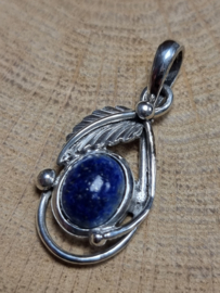 Echt zilveren hanger, Lapis Lazuli.