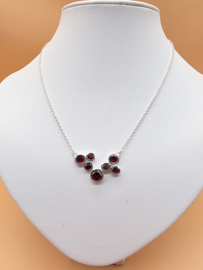 925 Collier met Granaat