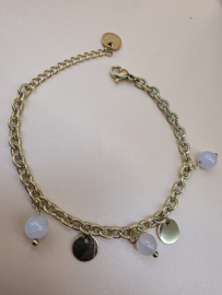 Biba Lief en Joliet armband, stainless steel, goud.