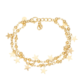 Dazzling star enkelbandje goud