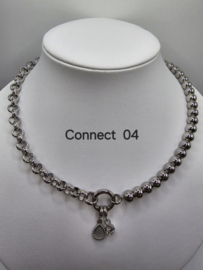 Connect 04 ketting, 45,4 cm lengte Zilver