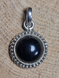 Prachtige echt zilveren hanger met Onyx