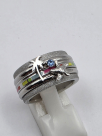 ixxxi ring compleet, maat 17.5 met limited edition basisring.