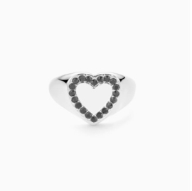 Noir heart silver