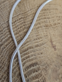 Echt zilveren snake collier, 1.5 mm