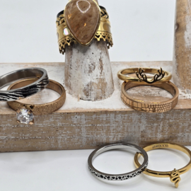 ixxxi ringen set compleet maat 17. 1 basis en 10 vulringen. 25-325