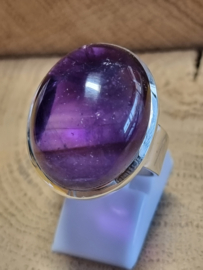 Zilveren ring Amethist maat 19.5