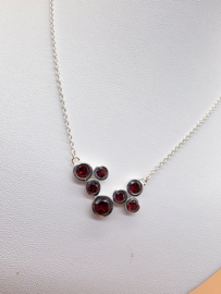 925 Collier met Granaat
