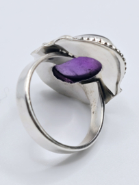 Zilveren ring Amethist maat 17.5