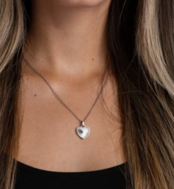 Sunray Heart Necklace – Silver