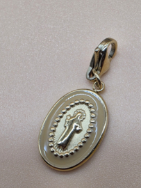 RVS charm Madonna. goud.