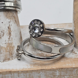 ixxxi ringen set compleet maat 17. 1 basis en 7 vulringen. 25-326