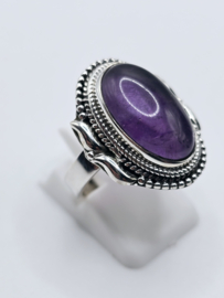 Zilveren ring Amethist maat 17.5