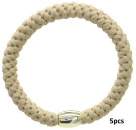 Hairtie bracelet donker beige