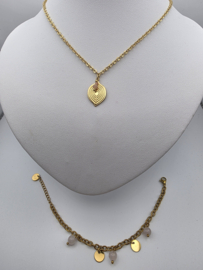 Biba Liet en Joliet stainless steel ketting plus armband 2630