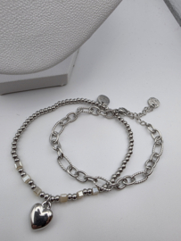 Biba Liet en Joliet sieraden set, stainless steel, 4 delig. 2632