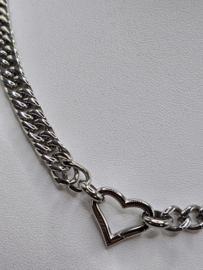 Connect 01 ketting, 45,6 cm lengte Zilver