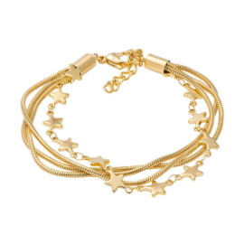 Armband Snake Star goud