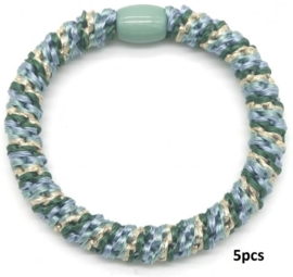 Hairtie bracelet green glitter