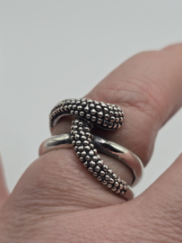 Echt zilveren ring maat 18 fantasie
