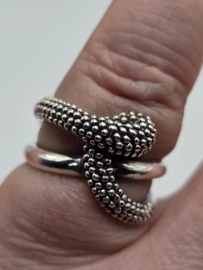 Echt zilveren ring maat 18 fantasie