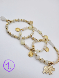 Biba set 1 goud/beige