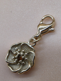 RVS Charm. Bloem, Goud.