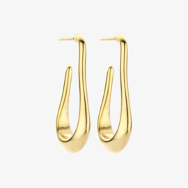 Biba Lief en Joliet, oorbellen, stainless steel, goud.