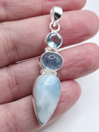 Echt zilveren ketting hanger divers