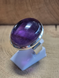 Zilveren ring Amethist maat 19.5