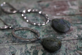 925 zilver en moss agate