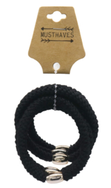 Hairtie bracelet zwart
