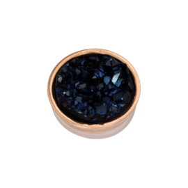 Top part drusy dark blue rosé