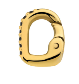 Clip black stones Gold