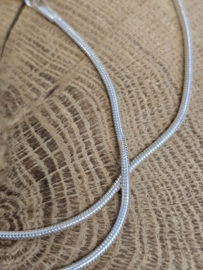 Echt zilveren snake collier, 1.5 mm