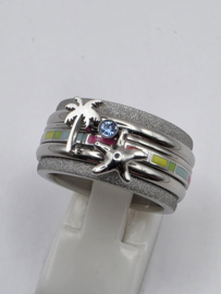 ixxxi ring compleet, maat 17.5 met limited edition basisring.
