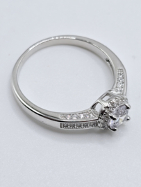 Echt zilveren ring met Zirkonia Silver Maat 17  MDZ12