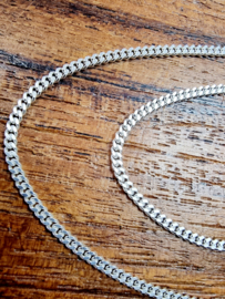 echt zilveren collier, gourmet, 55 cm lengte