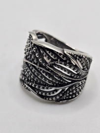 Echt zilveren fantasie ring prachtig model maat 18