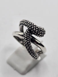 Echt zilveren ring maat 19.5 fantasie