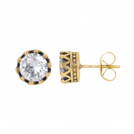 Ear studs Crown goud