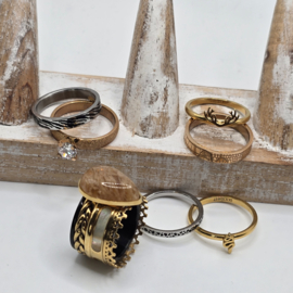 ixxxi ringen set compleet maat 17. 1 basis en 10 vulringen. 25-325