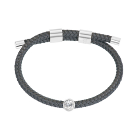 Armband Cozy Crystal Stone  Grijs