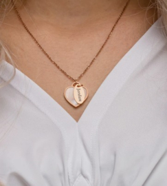 Seashell heart & tag Rosé