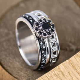 Vulring Bohemian Black crystal 2mm