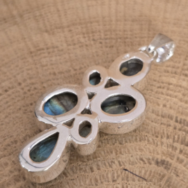 Echt zilveren ketting hanger met Labradoriet